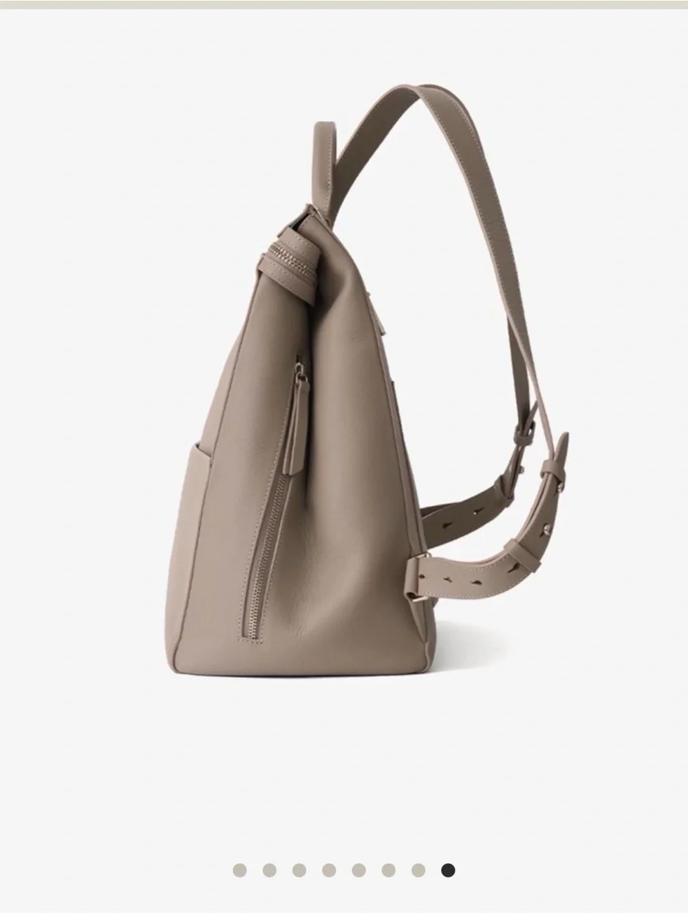 Mina Baie Harper Leather Backpack in Desert